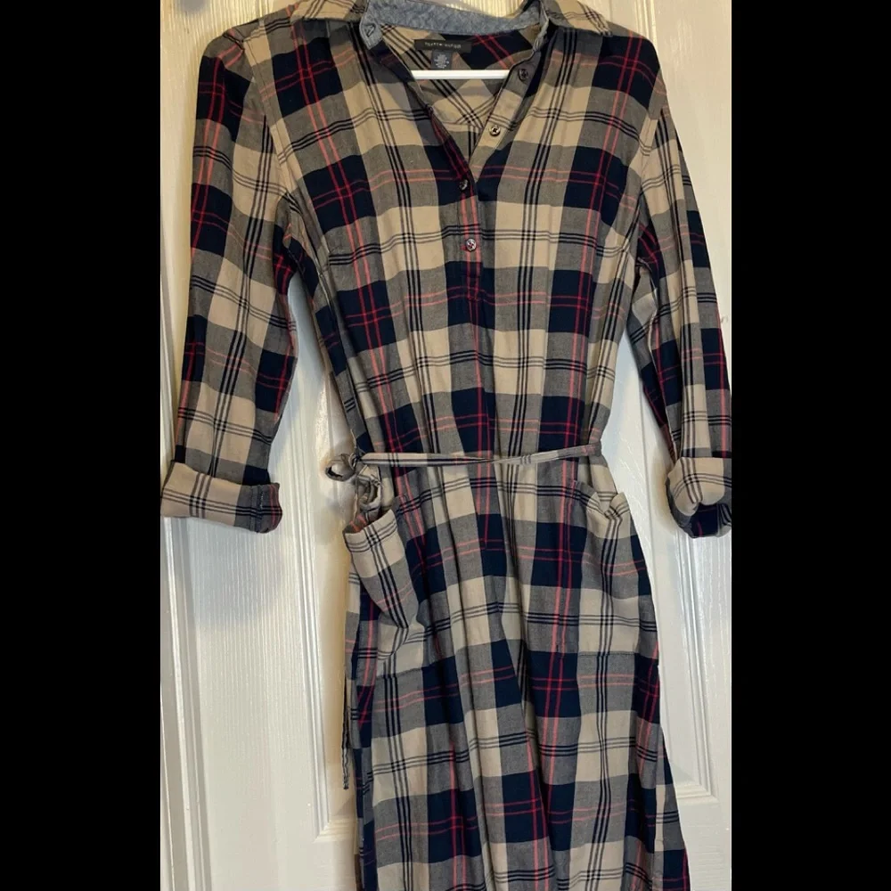 Tommy Hilfiger Front Tie Checkered Dress Size‎ Small🌸🌺